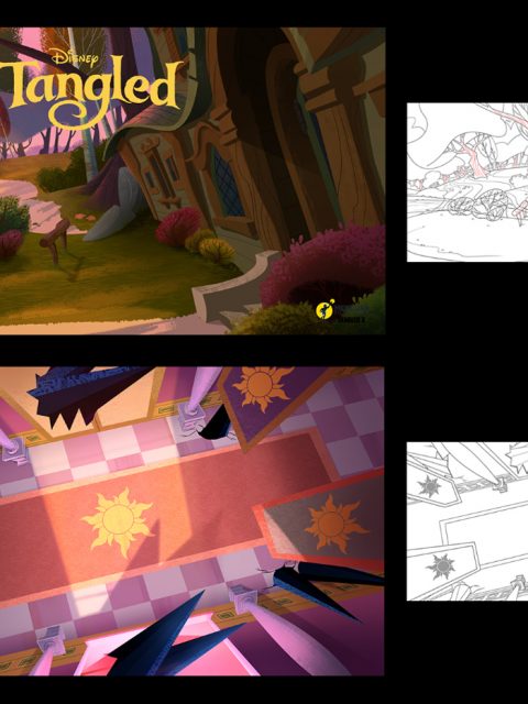 Background Paint Tangled Animated Series